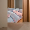 Wholesale of pure thickened brushed cotton bed four-piece sets, skin-friendly twill cotton dormitory three-piece sets, washed cotton bed sheets and duvet covers details Picture